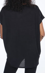 Zig Zag Diamante Cap Sleeves Top