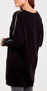 Tunic zip Sleeve Top (Multiple Colours)