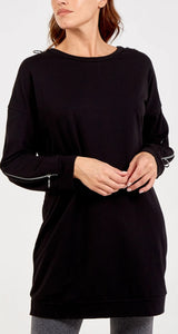 Tunic zip Sleeve Top (Multiple Colours)