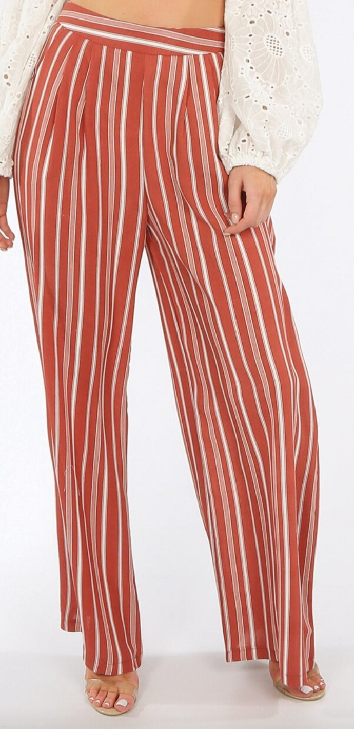 Wide leg stripe Trouser